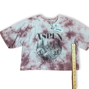 NWT Garage Tie Dye Crop Top Aspen Pink size S